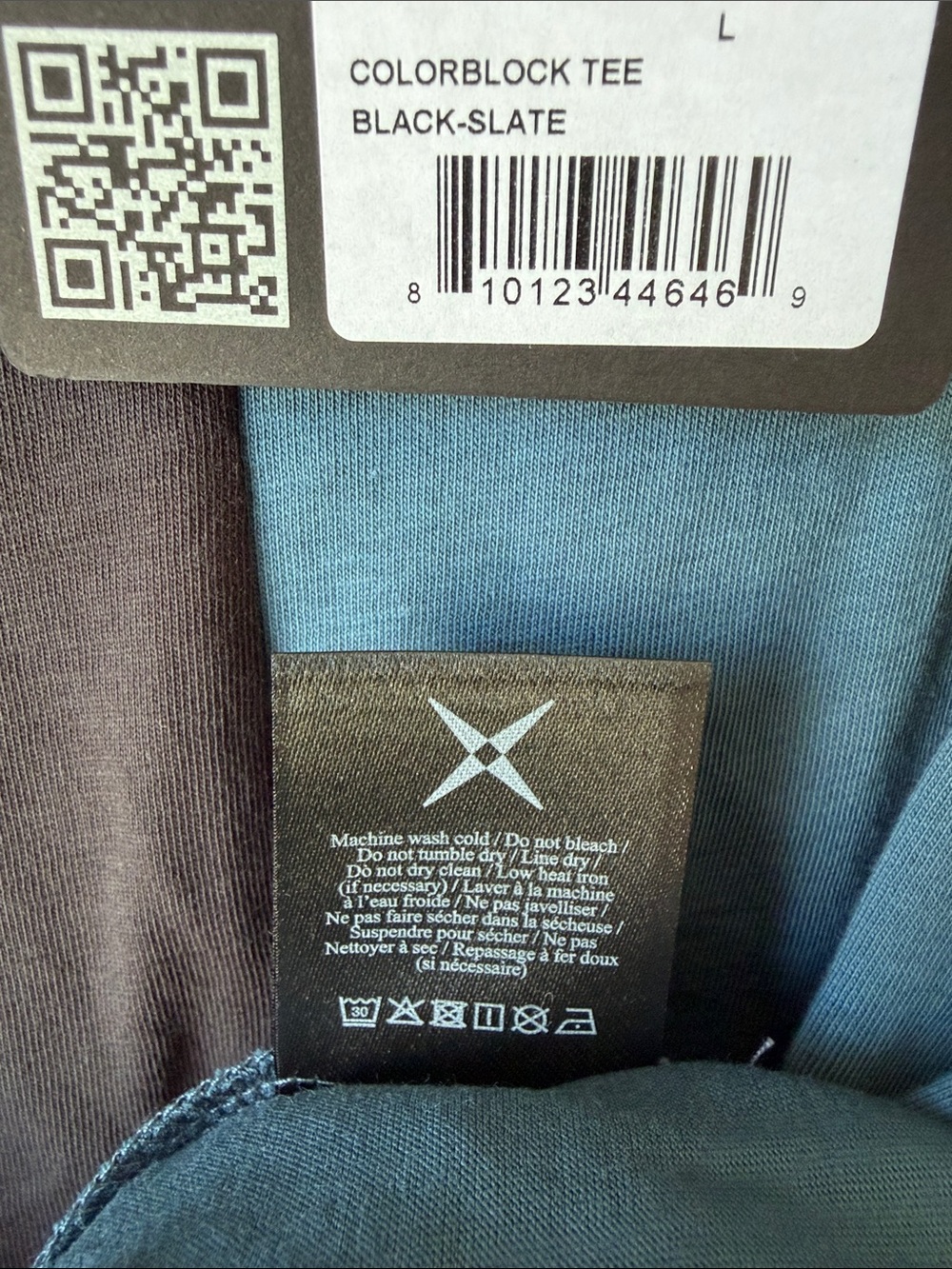 GSTQ Slate Blue / Black Colorblock Short Sleeve Mens Size Large - Picture 9 of 9